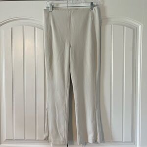 Lululemon Ribbed Softstreme Zip-Leg High-Rise Cropped Pant 25" Bone Size 8